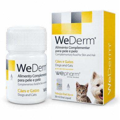 WeDerm solutie lichida, supliment piele si blana caini si pisici, 30 ml